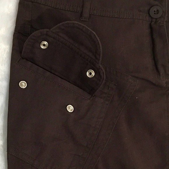 NEW Mango Midi Pencil Skirt Women's Size 2 Brown Snap-Front Pockets MNG Basics - Picture 2 of 9